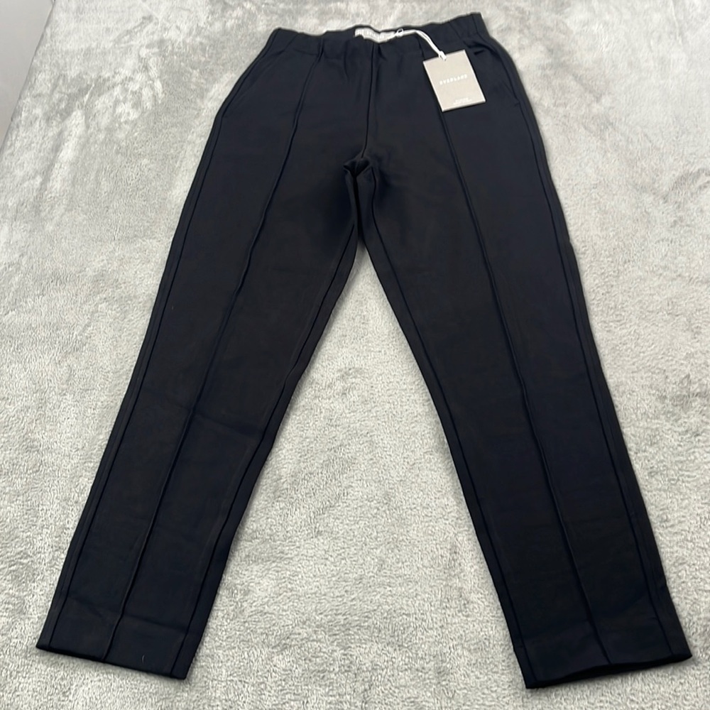 NEW Everlane XS The Dream Pant Black Cotton Modal Blend Pull On Adjustable
